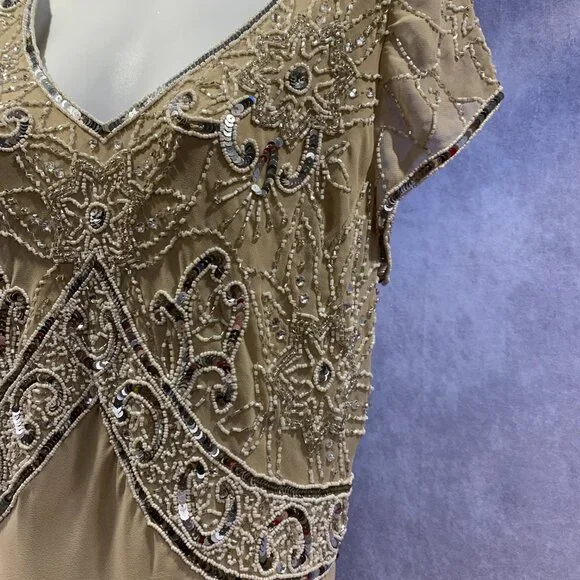 JKARA Beaded Mock Fair Dress - Picture 8 of 16